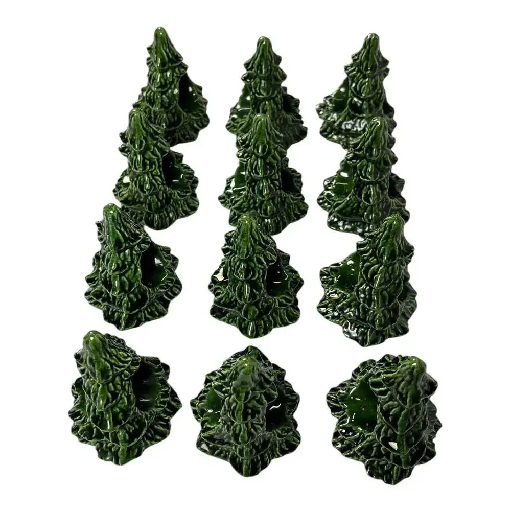 Vtg Set Of 12 Ceramic 3.5